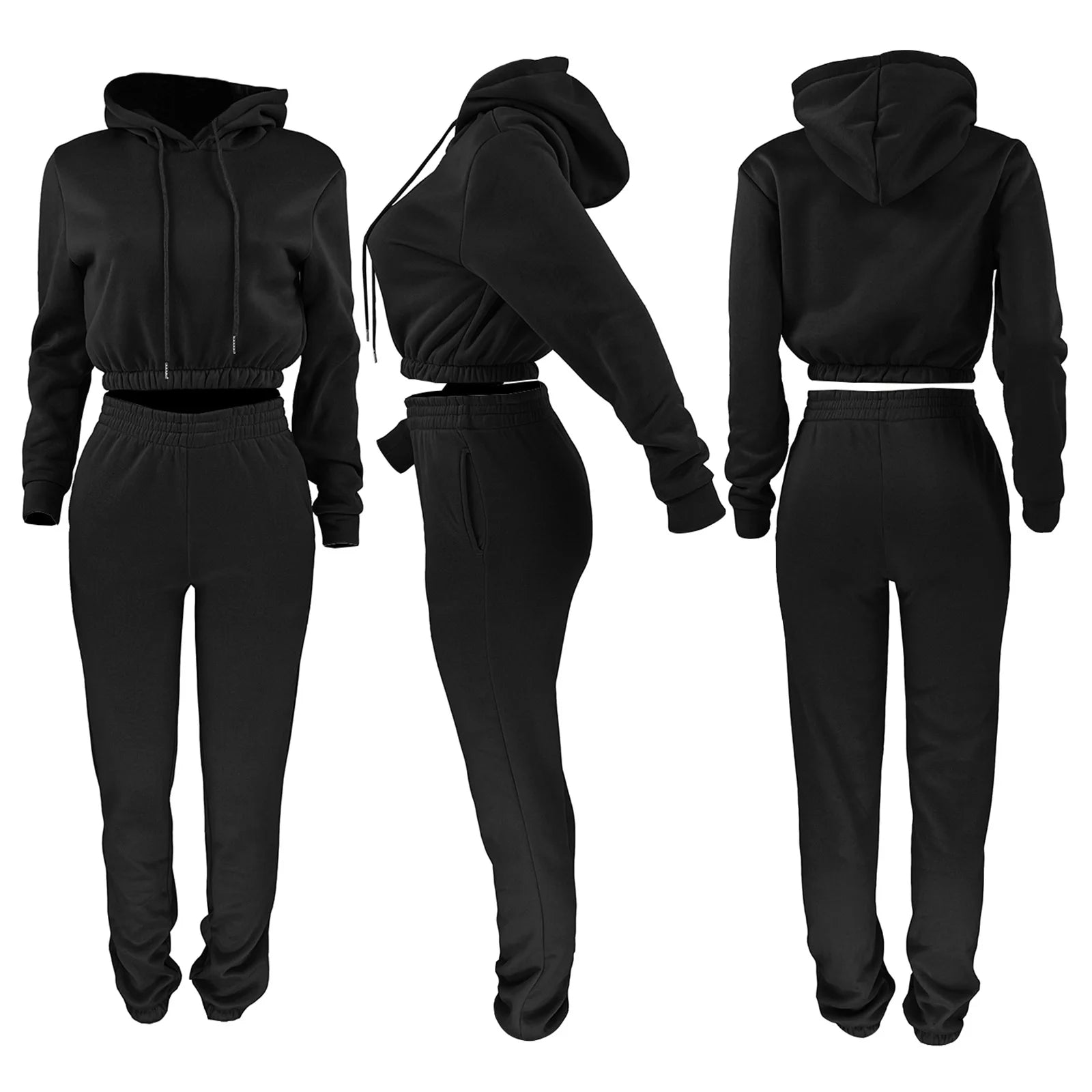 Women s Stacked Joggers sweatpants and hoodie set. UrbanJ Wear